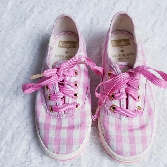 Keds x Kate Spade Champion Seasonal Pink Gingham Toddler Size 8 - Picture 1 of 7